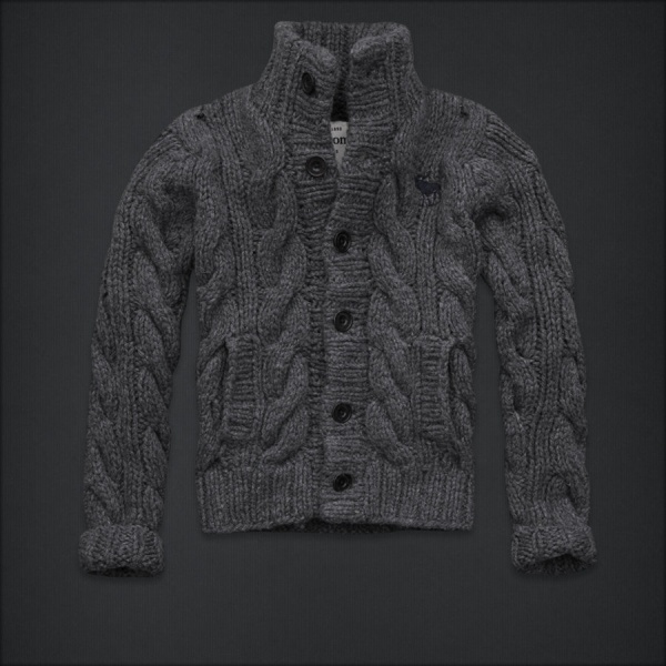 Abercrombie Fitch Hombres Ponte de pie de cuello Jersey AF6414